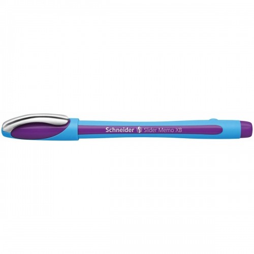 Pildspalva Schneider Slider Memo XB Violets Gumijas 10 gb. image 5