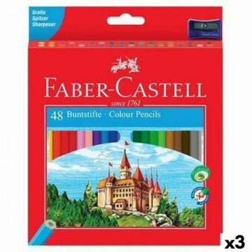 Krāsainie zīmuļi Faber-Castell Daudzkrāsains (3 gb.)