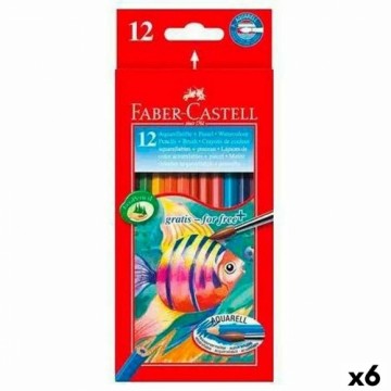 Акварельные цветные карандаши Faber-Castell Разноцветный (6 штук)