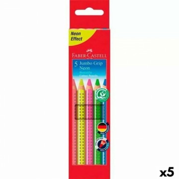 Цветные карандаши Faber-Castell Разноцветный неон (5 штук)