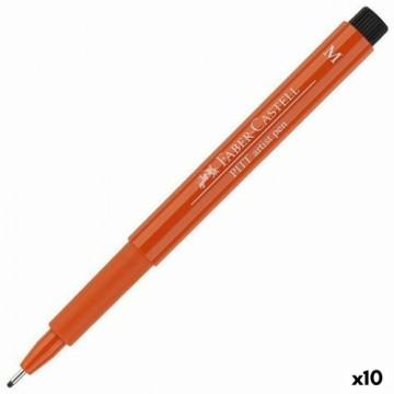 Marķieris Faber-Castell Pitt Artist Fineliner M 10 gb. Tumši oranža