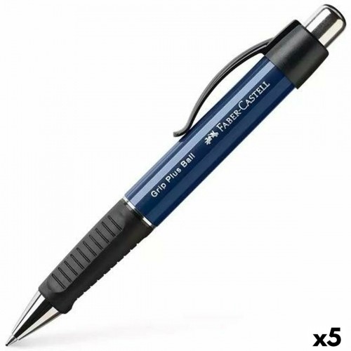 Ручка Faber-Castell Grip Plus Ball M Синий 5 штук image 1