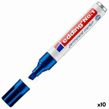 Постоянный маркер Edding Nº1 Синий 10 штук