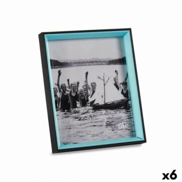 Gift Decor Фото рамка Стеклянный Чёрный Синий Деревянный MDF (6 штук) (3 x 27 x 22 cm)