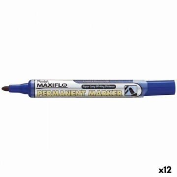 Постоянный маркер Pentel Maxiflo NLF50 Синий 12 штук