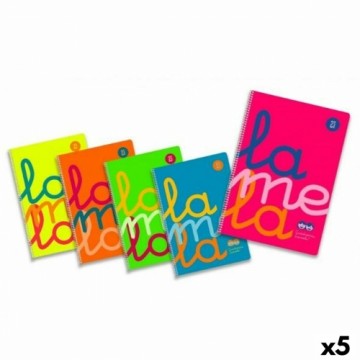 Notebook Set Lamela Tumsā spīdošs 4 mm 80 Loksnes Din A4 Spirāle (5 gb.)