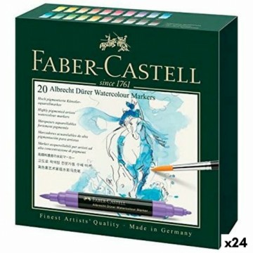 Flomasteru Komplekts Faber-Castell Atvejis Ūdenskrāsas 24 gb.