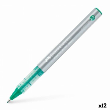 Šķidrās tintes pildspalva Faber-Castell Roller Free Ink Zaļš (12 gb.)