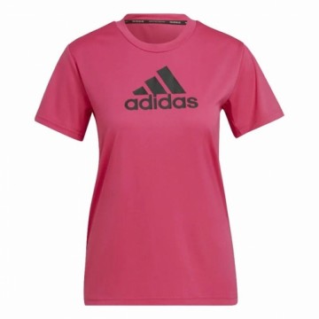 Sieviešu Krekls ar Īsām Piedurknēm Adidas Designed 2 Move Logo Fuksija