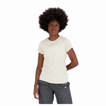 Sieviešu Krekls ar Īsām Piedurknēm New Balance Essentials Bēšs