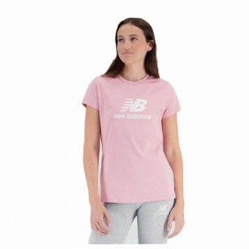 Sieviešu Krekls ar Īsām Piedurknēm New Balance Essentials Rozā