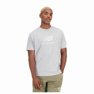 Vīriešu Krekls ar Īsām Piedurknēm New Balance Essentials Pelēks