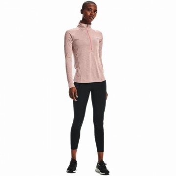 Sieviešu Krekls ar Īsām Piedurknēm Under Armour  Tech 1/2 Zip Rozā