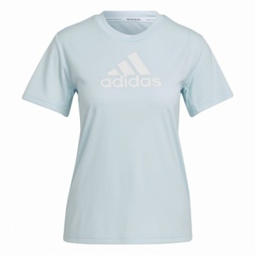 Sieviešu Krekls ar Īsām Piedurknēm Adidas Move Logo Sport Ciānkrāsa