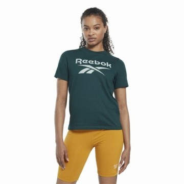Sieviešu Krekls ar Īsām Piedurknēm Reebok  Identity Ciānkrāsa