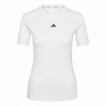 Sieviešu Krekls ar Īsām Piedurknēm Adidas Techfit Training Balts