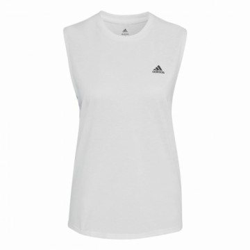 Sieviešu Īsroku T-krekls Adidas Muscle Run Icons Balts