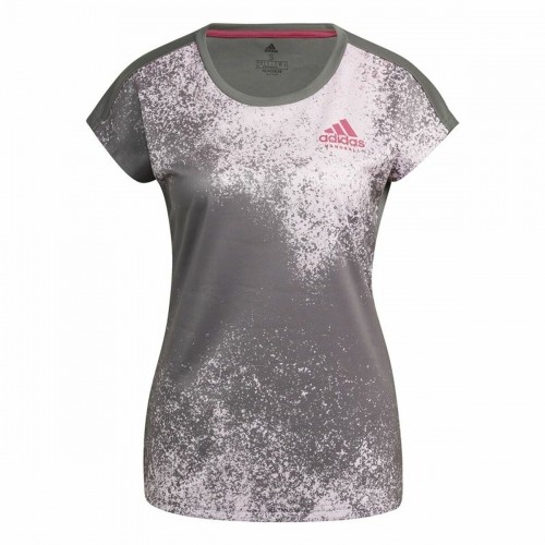 Sieviešu Krekls ar Īsām Piedurknēm Adidas Tumši pelēks image 1