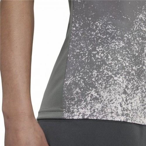 Sieviešu Krekls ar Īsām Piedurknēm Adidas Tumši pelēks image 2