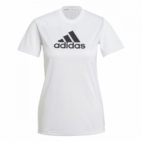Футболка с коротким рукавом женская Adidas Primeblue D2M Logo Sport  Белый image 2