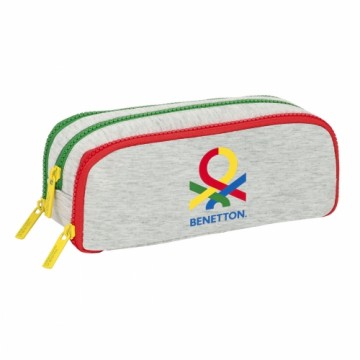 Trīsvietīgs futrālis Benetton Pop Pelēks (21 x 8 x 8 cm)