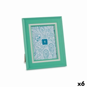 Gift Decor Фото рамка Стеклянный Зеленый Пластик (23 x 28 x 2 cm) (6 штук)