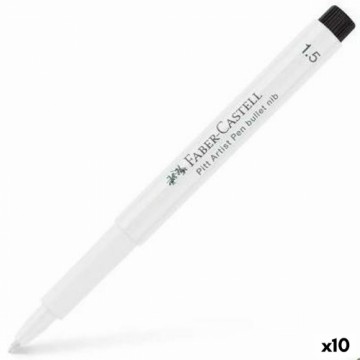 Постоянный маркер Faber-Castell Белый 10 штук