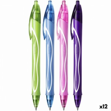 Gela pildspalva Bic Gel-Ocity Quick Dry 4 Colours 12 gb.