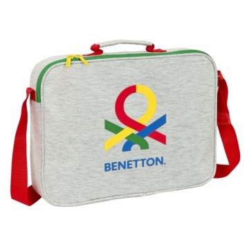 Skolas soma Benetton Pop Pelēks (38 x 28 x 6 cm)