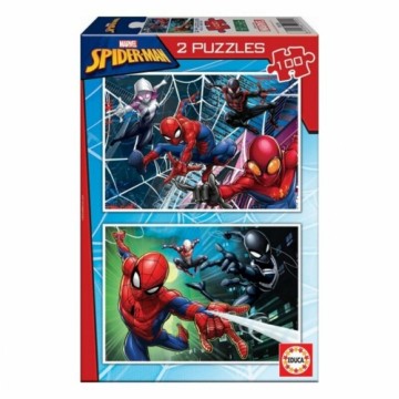 Puzle un domino komplekts Spiderman Educa (100 pcs)
