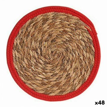 Gift Decor Подставка под горячее Натуральный Красный Натуральное волокно (30 x 1 x 30 cm) (48 штук)