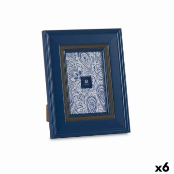 Gift Decor Фото рамка Стеклянный Синий Пластик (6 штук) (2 x 23 x 18 cm)