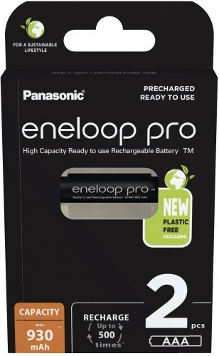Panasonic Batteries Panasonic eneloop rechargeable battery Pro AAA 930 2BP image 1