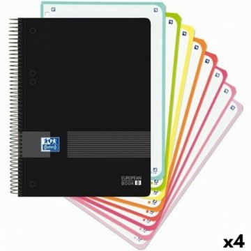 Notebook Set Oxford European Book Live&Go Чёрный A5 160 Листья 4 штук