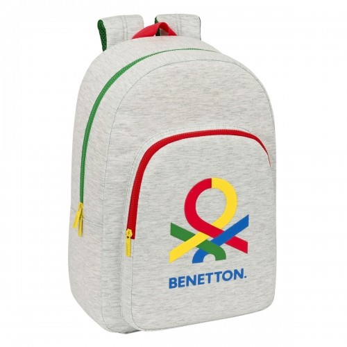 Skolas soma Benetton Pop Pelēks (30 x 46 x 14 cm) image 1