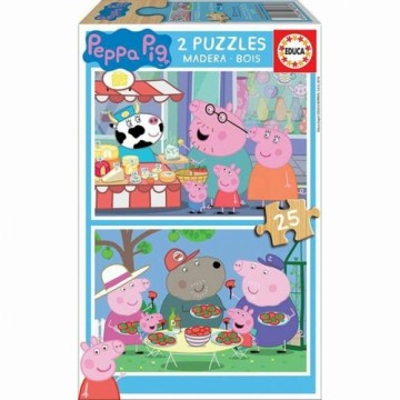 Puzle un domino komplekts Educa Peppa Pig (2 x 25 pcs)
