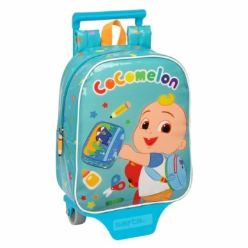 Школьный рюкзак с колесиками CoComelon Back to class Светло Синий (22 x 27 x 10 cm)