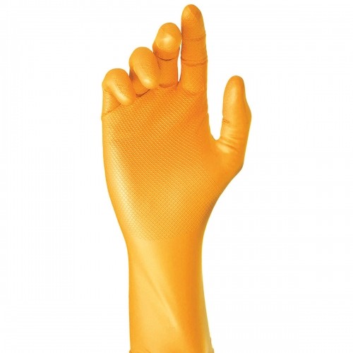 Одноразовые перчатки JUBA Grippaz Коробка Без талька Оранжевый нитрил (50 штук) image 1
