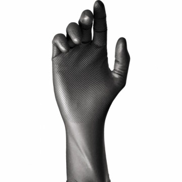 Одноразовые перчатки JUBA Коробка Без талька Чёрный нитрил (50 штук)