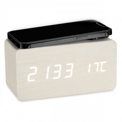 Gift Decor Настольные цифровые часы Белый PVC Деревянный MDF (15 x 7,5 x 7 cm) (12 штук) image 2