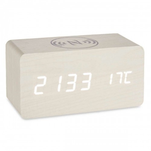 Gift Decor Настольные цифровые часы Белый PVC Деревянный MDF (15 x 7,5 x 7 cm) (12 штук) image 3