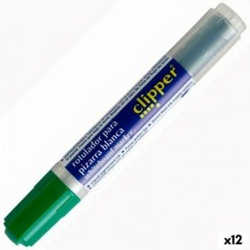 Šķidrie krīta marķieri Alpino Liquid Clipper Zaļš 12 gb.
