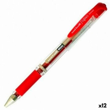 Ручка с жидкими чернилами Uni-Ball Signo Broad UM-153 W Красный Металл 0,6 mm 12 штук
