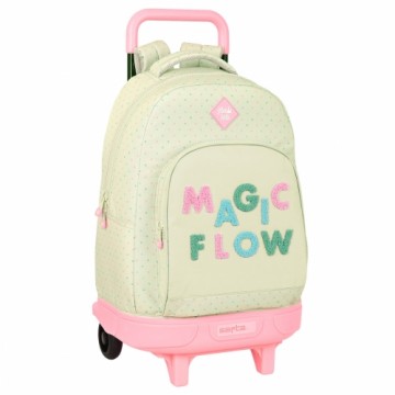 Школьный рюкзак с колесиками Glow Lab Magic flow Бежевый (33 x 45 x 22 cm)