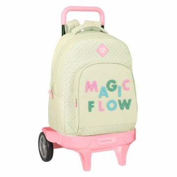 Skolas mugursoma ar riteņiem Glow Lab Magic flow Bēšs (33 x 45 x 22 cm)