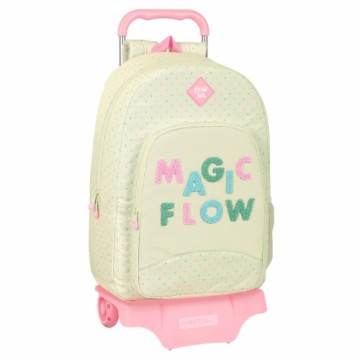 Школьный рюкзак с колесиками Glow Lab Magic flow Бежевый (30 x 46 x 14 cm)