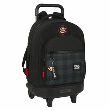 Школьный рюкзак с колесиками Paul Frank Campers Чёрный (33 x 45 x 22 cm)