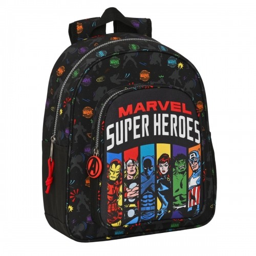 Bērnu soma The Avengers Super heroes Melns (27 x 33 x 10 cm) image 1