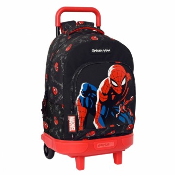 Skolas mugursoma ar riteņiem Spiderman Hero Melns (33 x 45 x 22 cm)