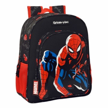 Skolas soma Spiderman Hero Melns (32 x 38 x 12 cm)